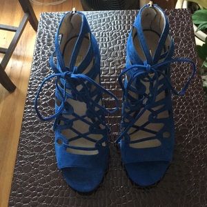 Louise et Cie Cobalt Blue Suede Pumps